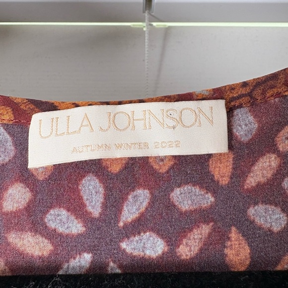 Ulla Johnson Hayana Silk Puff-Sleeve Mini Dress Boho Fall Print XS - Picture 4 of 6